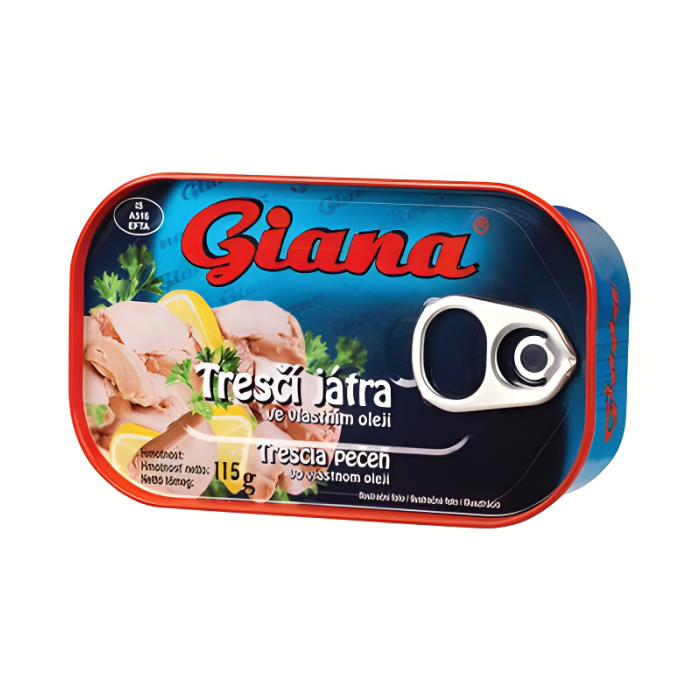 Giana Tőkehalmáj natúr olajban 115g