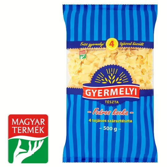 Gyermelyi fodros kocka száraztészta 500g