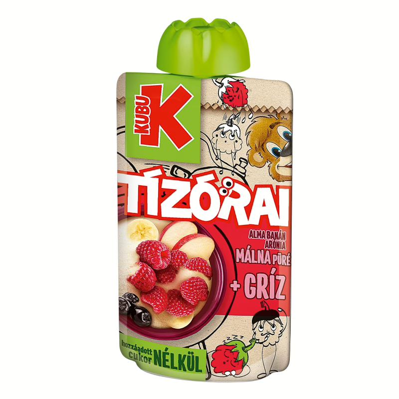 Kubu Püré tízórai málna-gríz 100g