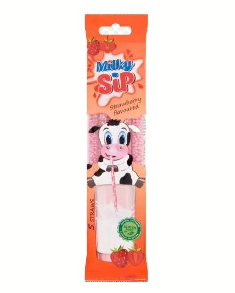 Milky Sip szívószál epres 30g