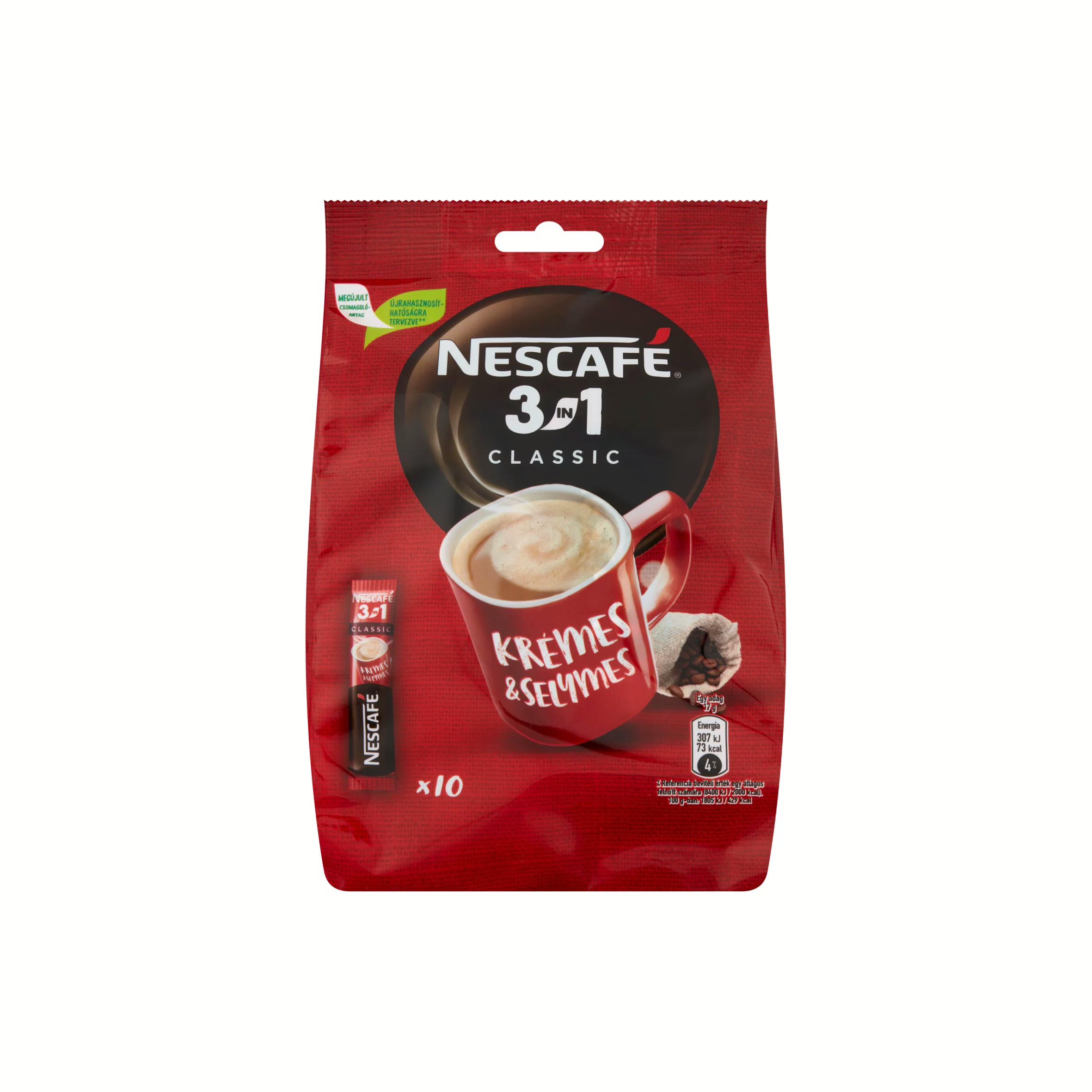 Nescafé 3in1 Classic oldódó kávé 10x17g