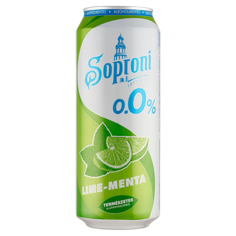 Soproni Radler lime-menta 0% 0.5l doboz