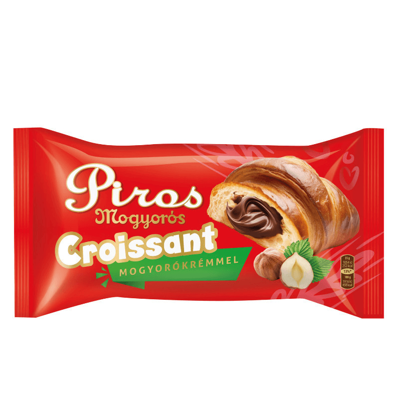 Piros mogyorós Croissant 55g