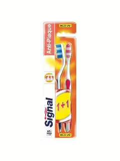 Signal Anti-Plaque fogkefe 1+1db medium