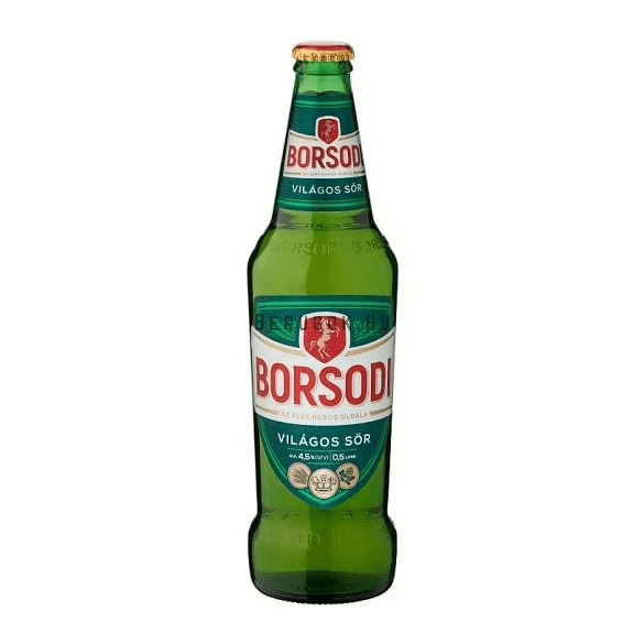 Borsodi világos sör 4.5% 0.5l üveg