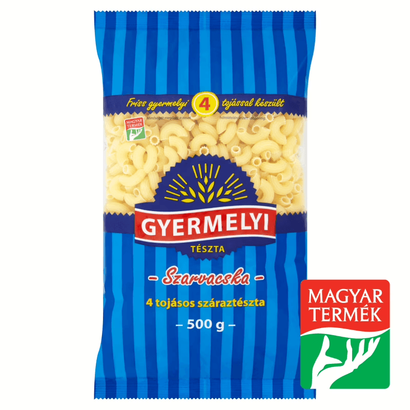 Gyermelyi szarvacska száraztészta 500g