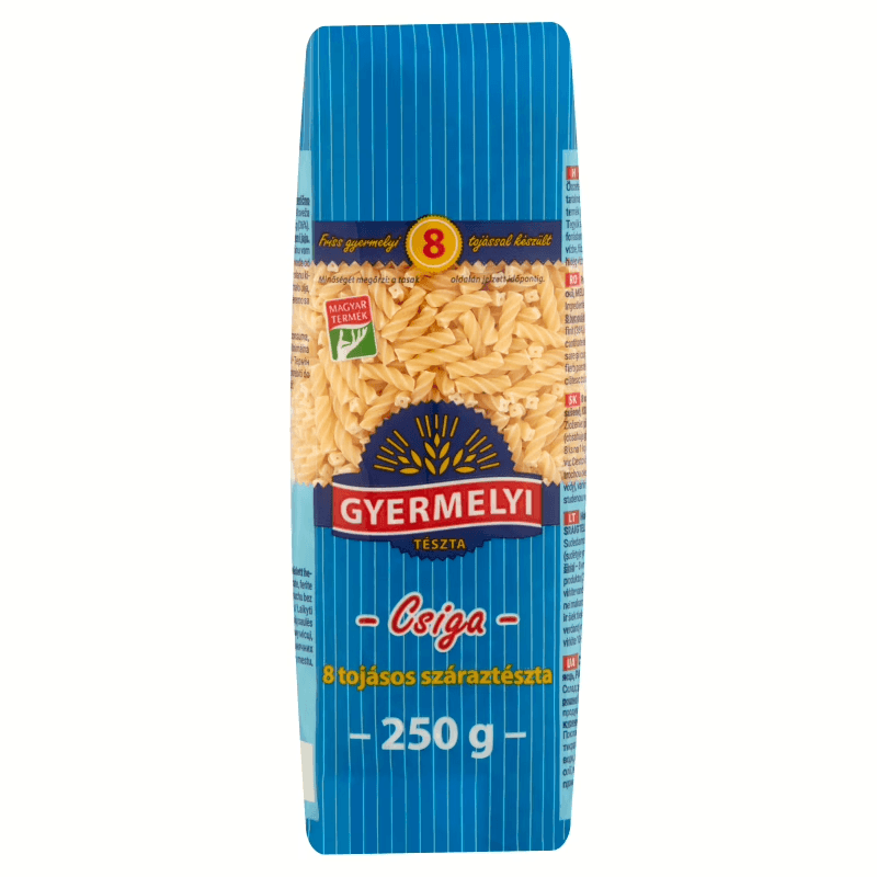 Gyermelyi csiga száraztészta 250g