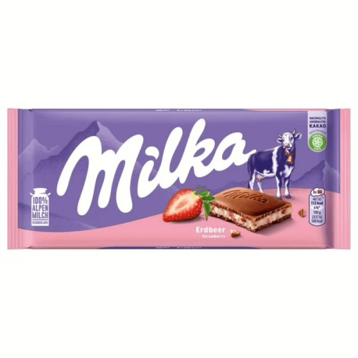 Milka Erdbeer epres tejcsokoládé 100g