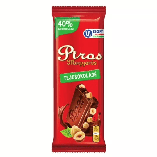 Piros Mogyorós tejcsokoládé 80g