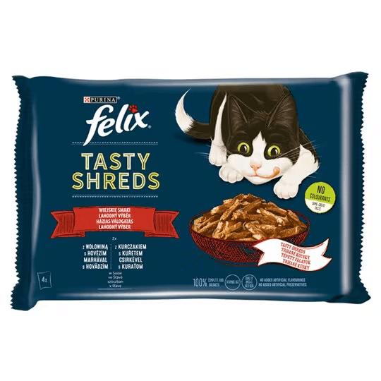 Felix Tasty Shreds Házias 4x85g