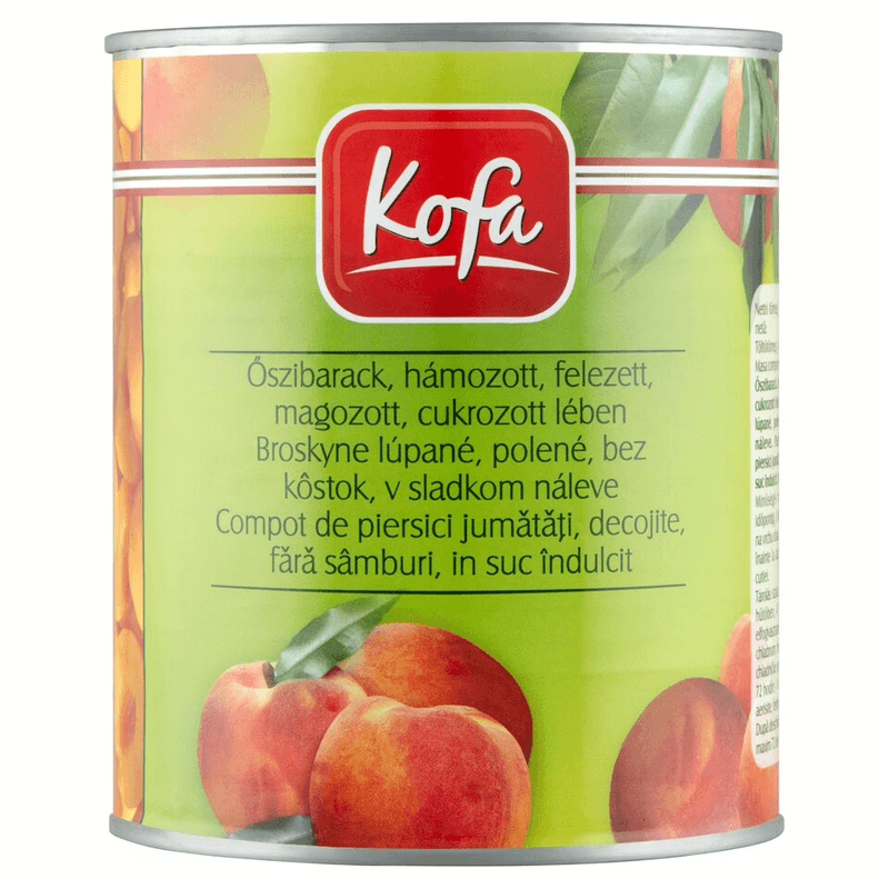 Kofa Őszibarack felezett, magozott 820g