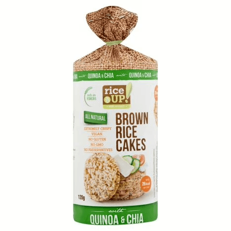 Rice Up puffasztott barna rizs Chia 120g